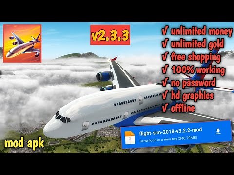 flight simulator 2018 unlimited money || flight simulator 2018 mod unlimited money ||