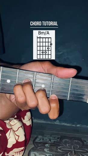 Bm/A Chord Slash Tutorial Guitar #foryoupage #guitartutorial