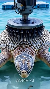 Turtle Covered in Shell Armor Gets Industrial Cleaned A massive sea turtle completely covered in thick barnacle armor and dense sea mollusks gets an intense industrial cleaning. Watch a powerful underwater rotary machine strip away hardened crust layers in extreme macro detail. Deep mechanical hum. Heavy grinding vibration. Loud shell cracking and dense crunchy peeling textures. No music. No talking. Just raw industrial ASMR combined with natural ocean ambience. Dramatic before-and-after transfo