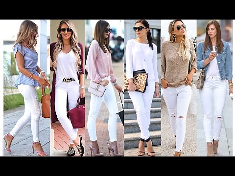 60 Ideas to Combine Your White Jeans / Fashion Trends 2021 / White Jeans Outfits