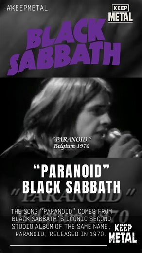 Black Sabbath – “Paranoid” ⚡ The song “Paranoid” comes from Black Sabbath’s iconic second studio album of the same name, Paranoid, released in 1970. The album Paranoid was released on September 18, 1970 in the United Kingdom through Vertigo Records, and later on January 7, 1971 in the United States via Warner Bros. Records. Widely considered one of the most influential heavy metal records of all time, Paranoid solidified Black Sabbath’s place as pioneers of the genre. #BlackSabbath #Paranoid #To