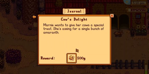 Stardew Valley: Cow's Delight Story Quest Guide
