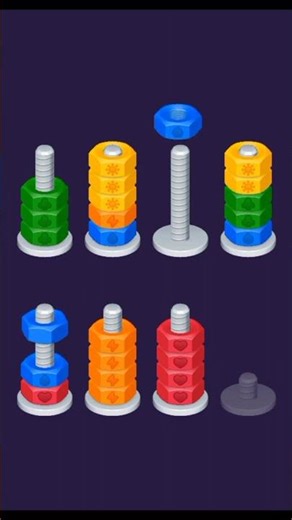 Nuts and Bolts Gameplay 🎨 | Color Match Puzzle Gaming. #shorts