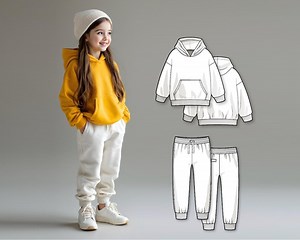 Kids Tracksuit PDF Sewing Pattern, DIY Hoodie and Sweatpants Set, Beginner-friendly Printable Outfit for Toddlers, Boys and Girls - Etsy Canada