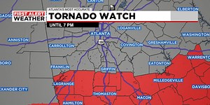 FIRST ALERT WEATHER DAY: Tornado Watch for central Georgia until 7 p.m.