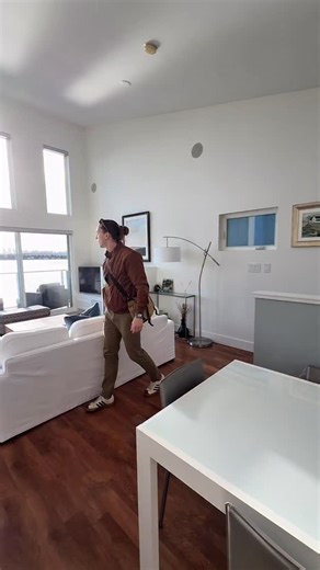 Tyler Burrows | Home Tours on Instagram: "This view alone stopped me in my tracks. #TouringWithTyler This is just a teaser, but it says a lot. Endless light, wide open water, and that rare feeling where everything slows down for a second. This float home sits right on the water at Mosquito Creek Marina, and the views back toward Vancouver are genuinely breathtaking. Upstairs, the ceilings soar to nearly 20 feet, flooding the home with sunlight and giving it that bright, airy, “how is this real?”