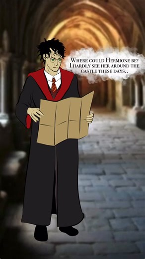 Liv on Instagram: "Harry finally realizes that ever since her feud with Ron, he’s hardly seen Hermione around. He’s often gone to the library to find her to chat and catch up, but she’s never there anymore. Hermione once made him promise not to use the map to snoop on her, but surely just this once will be okay . . . Song: "The Dueling Club" from the HP COS soundtrack Voiceover: Tom Scott introducing places #dramione #dramionefanart #dracoxhermione #dracomalfoyxhermionegranger #dracomalfoyandher