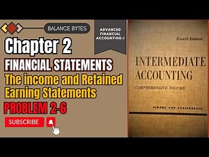 Problem 2-6 | Chapter 2 | Financial Statements | The income and Retained Earning Statements