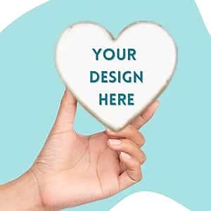 CUSTOM COOKIES WITH ANY DESIGN | INDIVIDUALLY WRAPPED | CREATE YOUR DESIGN & UPLOAD YOUR LOGO, IMAGE, TEXT, QR | Great for All Occasions Including Corporate Gifts, Business Promotion, Employee Gifts, Birthdays, Weddings, Baby Showers, Thank You, Congratulations, Teacher Appreciation, Holidays, Graduation (4, Heart)