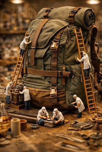 Giant Travel Backpack Production