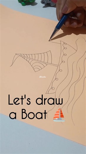 ⛵ #art #shortvideo #sketch #diy #drawing #howtodraw #boat #easy #learning #tutorial #artist #viral