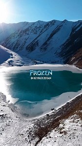 Attokurov Nursultan/  TRAVELER on Instagram: "No, this is not AI! This is the frozen Lake Kol-Tor. Kyrgyz Republic"