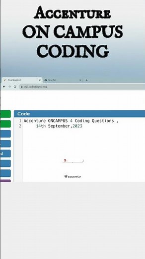 14 Sep : Accenture ON CAMPUS Coding Questions
