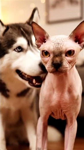 Too Cute to Handle! Husky & Sphynx Melt Everyone’s Heart 😭💖
