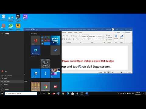 How to Disable or Enable Power On Lid Open Option on New Dell Laptop