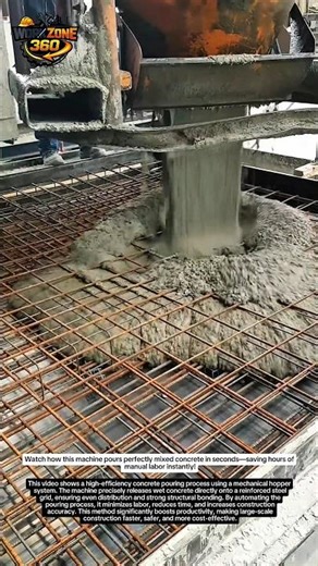 Concrete Pouring Machine is INSANELY Fast! No One Works This Efficiently 😳