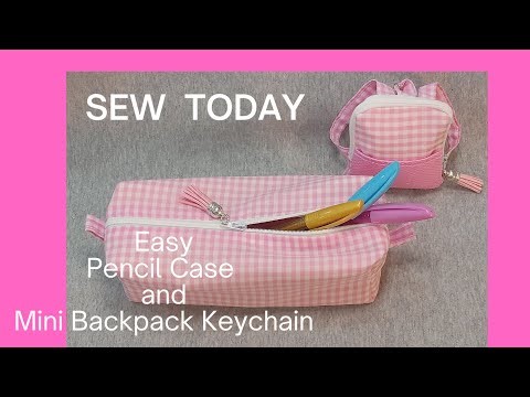 Easy Mini Backpack Keychain and Pencil Case