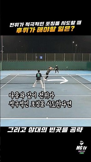 테니스 동호인 복식 전위와 후위의 움직임 #tennis #테니스 #tennismatch