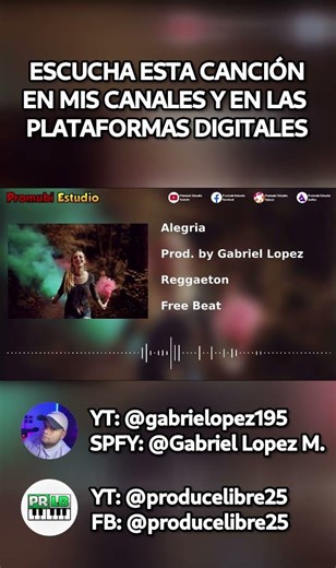 Gabriel Lopez - Alegria - Reggaeton Cristiano (Promo) #beats #reggaeton #musicproducer