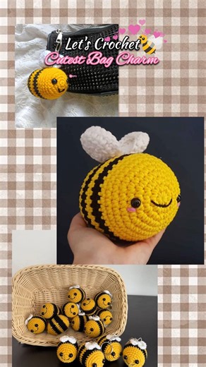 Crochet bumble 🐝 Bee #shortsvideo #shortsviral #viralshort
