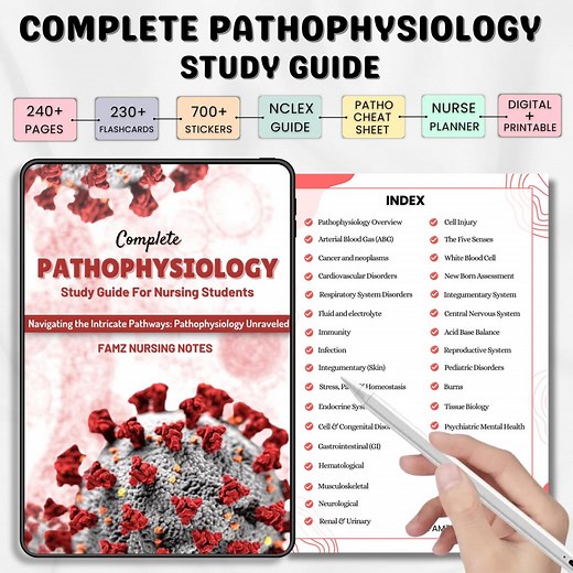 Complete Pathophysiology Study Guide | Nursing Notes | 2025 Edition - Etsy