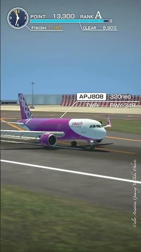 Runway 34R Landing! #Peach A320neo in New Nintendo Switch™ #ぼくは航空管制官 エアポートヒーロー #羽田 ALLSTARS Stage 4