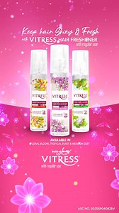 Here’s how you use Vitress Hair Freshener! 1. Pick a scent 2. Spray 3. Instafresh! #MarisNoFrizzJustRizz #InstaglamWithVitress #MarisForVitress | Vitress