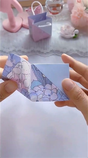 Mini Paper Shopping Bag DIY 💜 | Cute Gift Bag with Handle