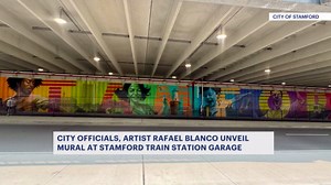 New mural unveiled at Stamford Train Station garage