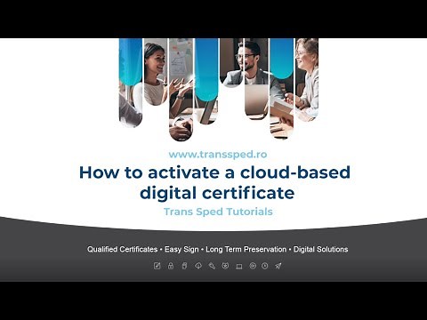 How to activate a cloud-based digital certificate | Trans Sped