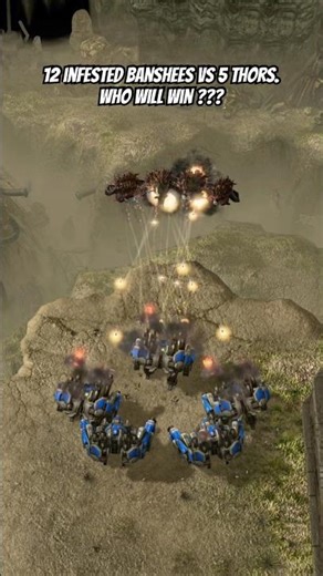 12 Infested Banshees vs 5 Thors | SC2.BattleRumBle #sc2 #rts #starcraft2 #스타크래프트2