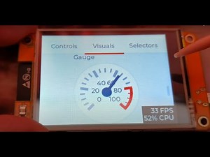 ESP32-2432S028 LVGL with a 2.8-inch TFT touch screen with resolution of 240x320.