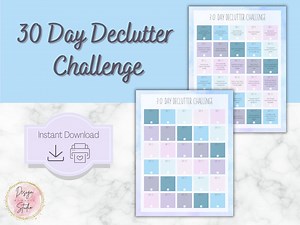 Declutter Challenge Printable for Your House Cleaning Planner Schedule Cleaning Checklist 30 Day Declutter Checklist Declutter Planner - Etsy Canada