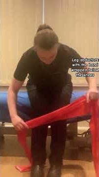 Resisted leg abduction with a long resistance band. #physiotherapy #exercise #osteopathy