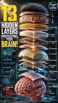 Your Brain Is Protected by 13 Hidden Layers! 🧠😳 #Brain #HumanBody #Anatomy #Science #Biology