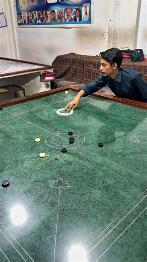 Perfect aim, smooth strike, and an epic finish! 🎯 #Carrom #CarromBoard