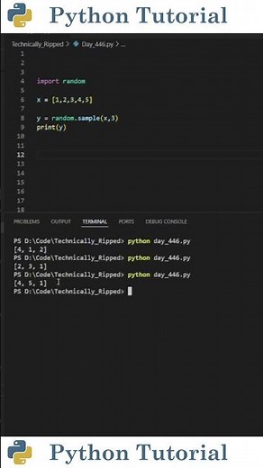 Pulling Random Samples From Python Lists | Python Tutorial