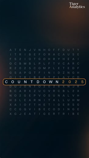 ⏪ And with that, the 2025 season comes to an end… A year of learning out loud, exploring fresh ideas and new terrains, creating real impact, sharing our expertise, and growing stronger as one tribe. That’s a wrap on #TigerRewind. How will our 2025 experiences shape our 2026? We can’t wait to find out! ✨ #TigerRewind2025 #TigerAnalytics #TigerTribe #LifeAtTiger #2025Recap | Tiger Analytics