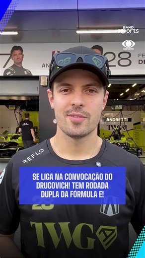 BRASIL NA FÓRMULA E 🇧🇷🇧🇷🇧🇷 Felipe Drugovich está convocando todos vocês para assistirem ao e-Prix de Jedá nesta sexta e sábado, AO VIVO na tela do BandSports! 🫵 Fique por dentro de TUDO o que acontece nas pistas pelo mundo com a informação na tela do seu celular! Acesse AGORA o link e garanta o seu chip do BandSports Celular! https://bandsportscelular.com.br #FEnoBandSports #FormulaE #JeddahEPrix #Drugovich