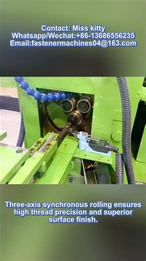 Three-wheel screw threading machine making thread part