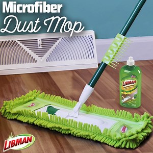 The #LibmanClean Microfiber Dust Mop makes dust mopping easy and has fingers to pick up dust and the allergens in it to protect your home from dirt and germs. Great for hardwood floors and other hard surfaces. Easy to change cleaning pad is machine washable and reusable. Specially designed comb to remove the dust, dirt, and pet hair you pick-up. A fantastic duster mop. Combine with Libman Hardwood Floor Everyday Cleaner and your floors will be clean without leaving a film or residue, leaving beh