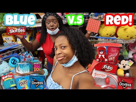 Extreme Slime Challenge! | Red Vs Blue Shopping Challenge!