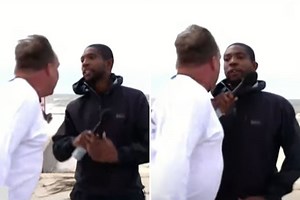 Shock moment journalist attacked by driver on air as he reported on hurricane