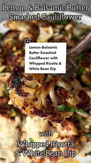 Delicious Lemon-Balsamic Butter Smashed Cauliflower Recipe