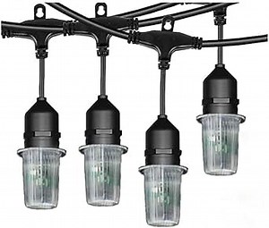 5M 10 Bulbs LED Strobe Marquee Lantern Flashing String Lights Outdoor Party Garden for Stage Lights (White Lights)