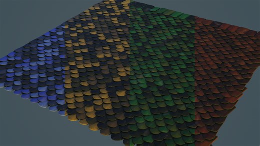 Procedural roof tiles generator - Geometry nodes [Blender 3.1]
