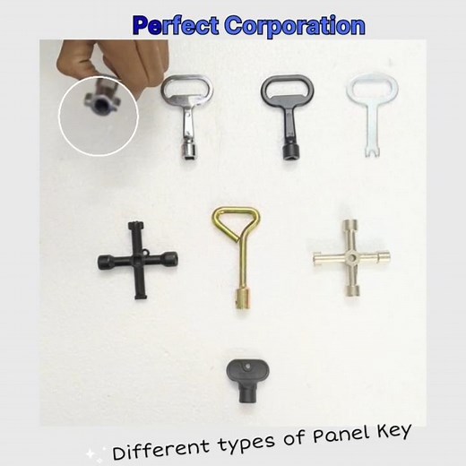 Different Types of Panel Keys| Electrical Panel Lock and key| Panel Accessories| Perfect Corporation
