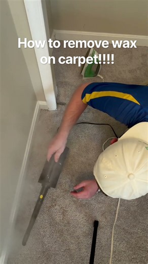 How to remove candle wax on carpet #beforeandafter #southjersey