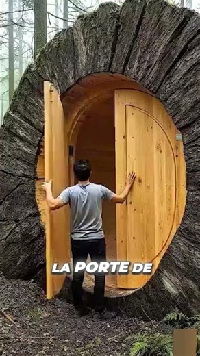 He transforms a tree into a house… then the rain comes! 🌲😱🌧️