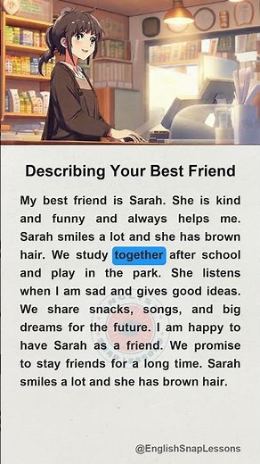 Describing Your Best Friend #easyenglisheveryday #speakconfidentenglish
